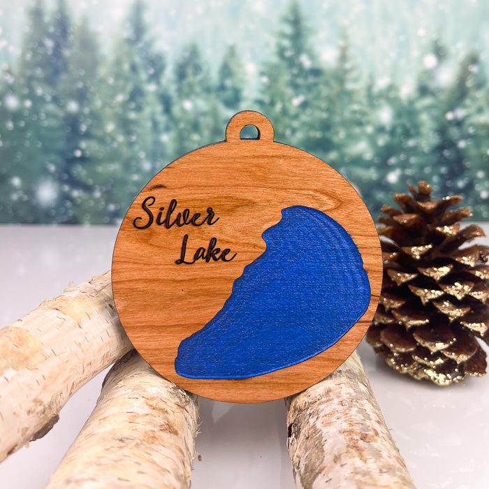 Michigan Lake Ornament, Silver Lake