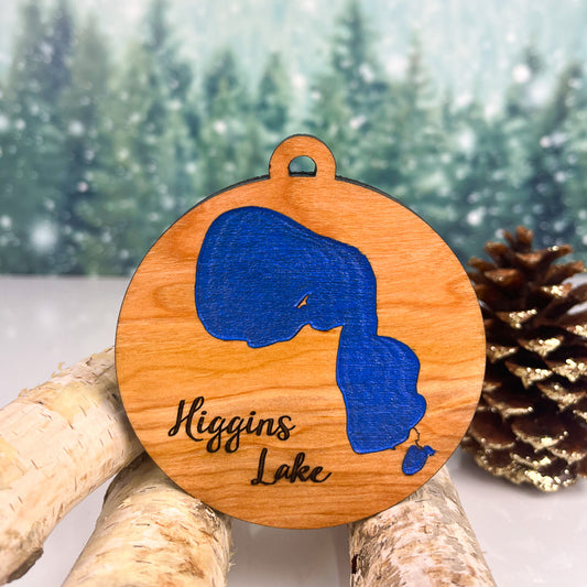 Michigan Lake Ornament, Higgins Lake